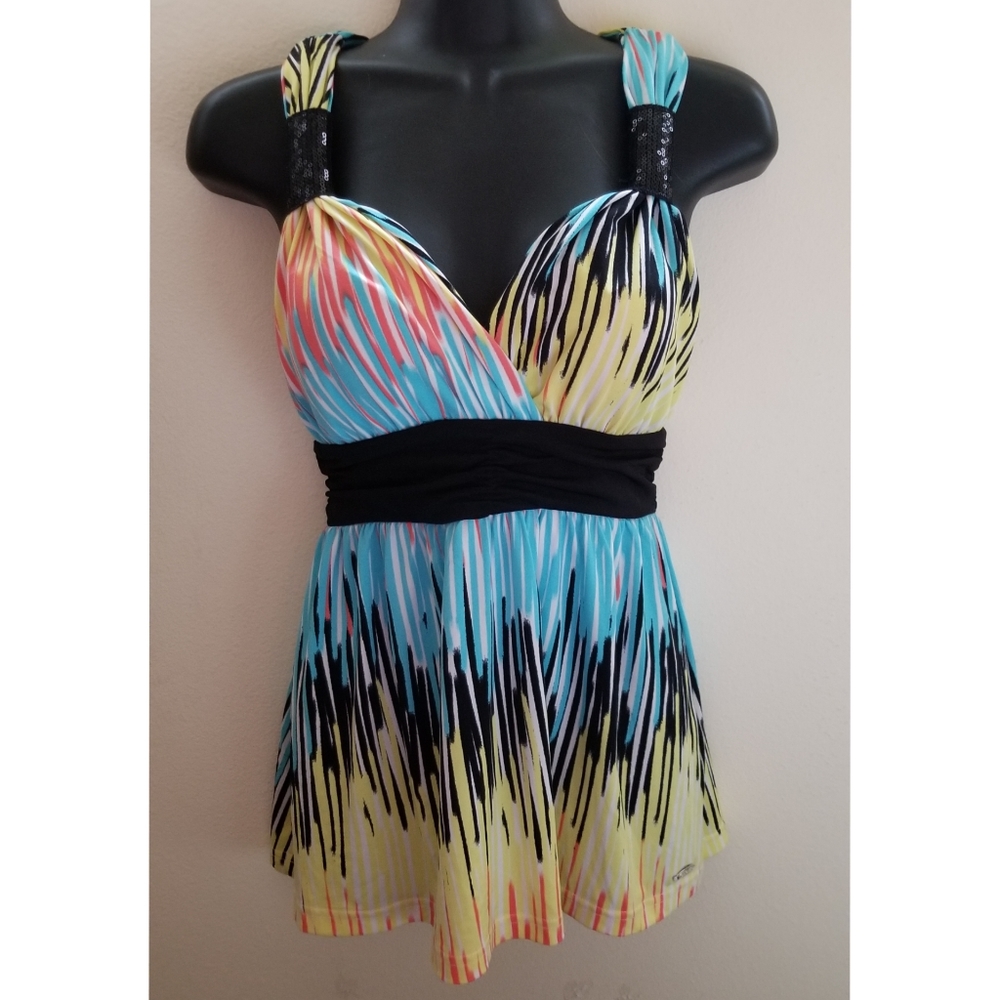 Multicolored Halter Tank Top size Small
